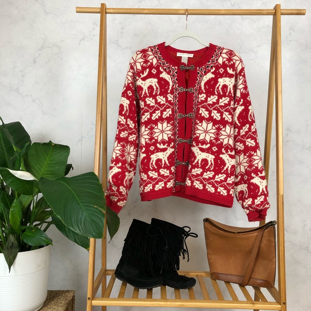 Vintage Nordic Lambswool Angora Christmas Sweater